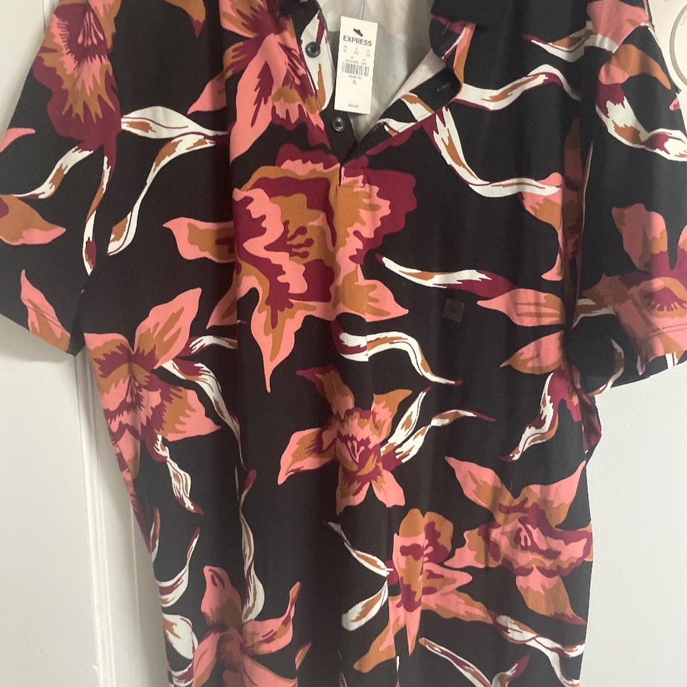 Men's floral polo